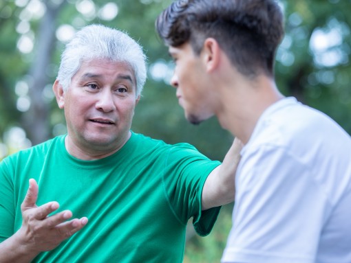 a father talk to his teenage son